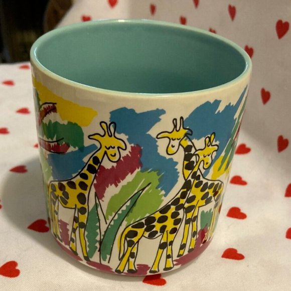 Rare Vintage 80s Mary Ellis Giraffe Mug by Ganz S Papel Korea Tropical Animal - Picture 3 of 8